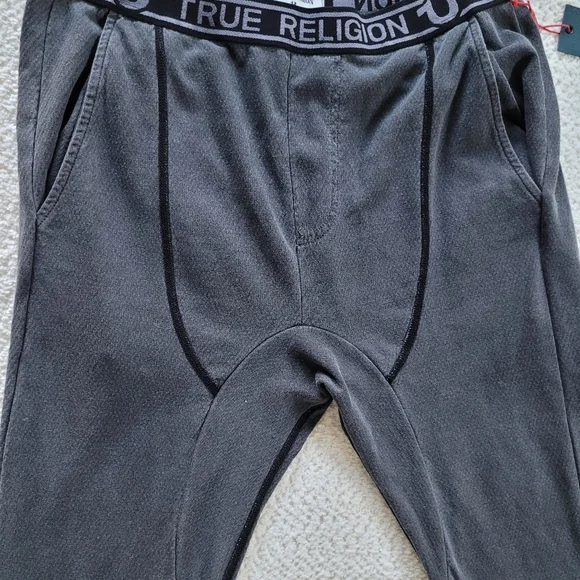 True Religion Men's Charcoal Thermal Pant NWT - Picture 7 of 8